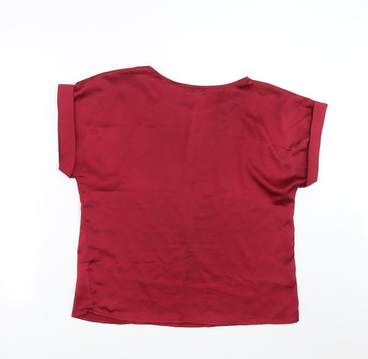 SheIn Womens Red Basic Blouse Size M