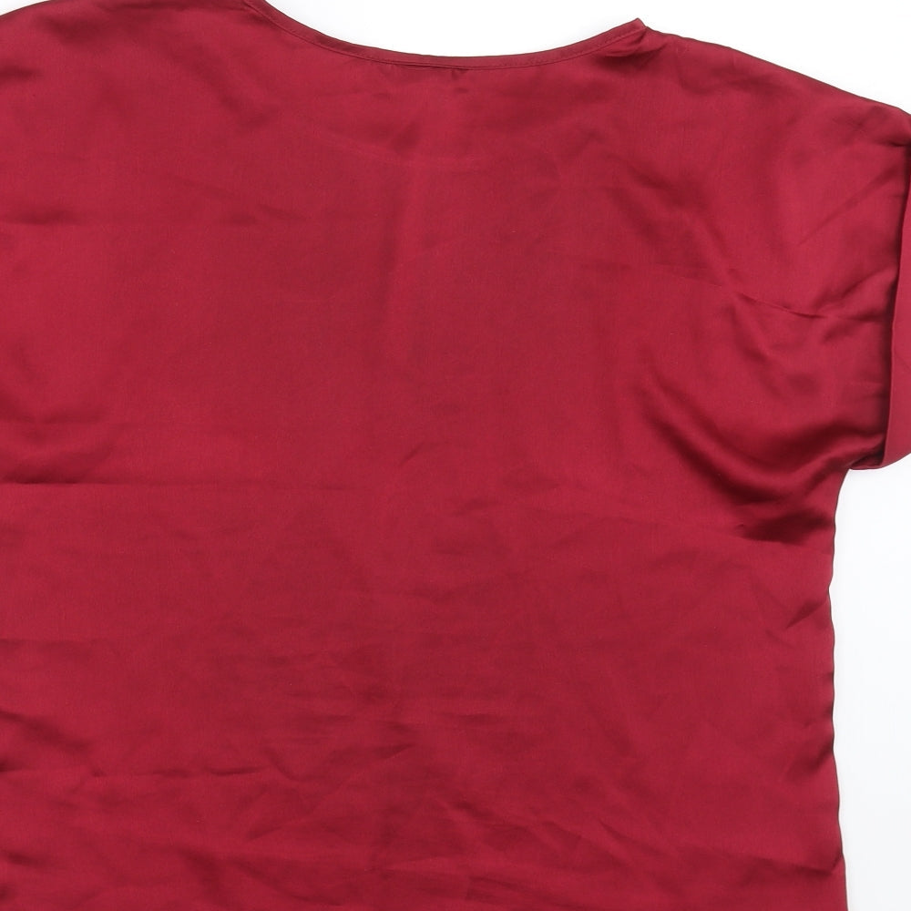 SheIn Womens Red Basic Blouse Size M