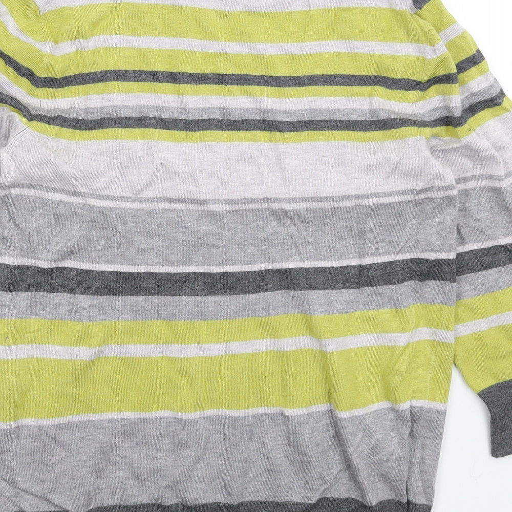 TU Womens Multicoloured Striped Knit Pullover Jumper Size 12