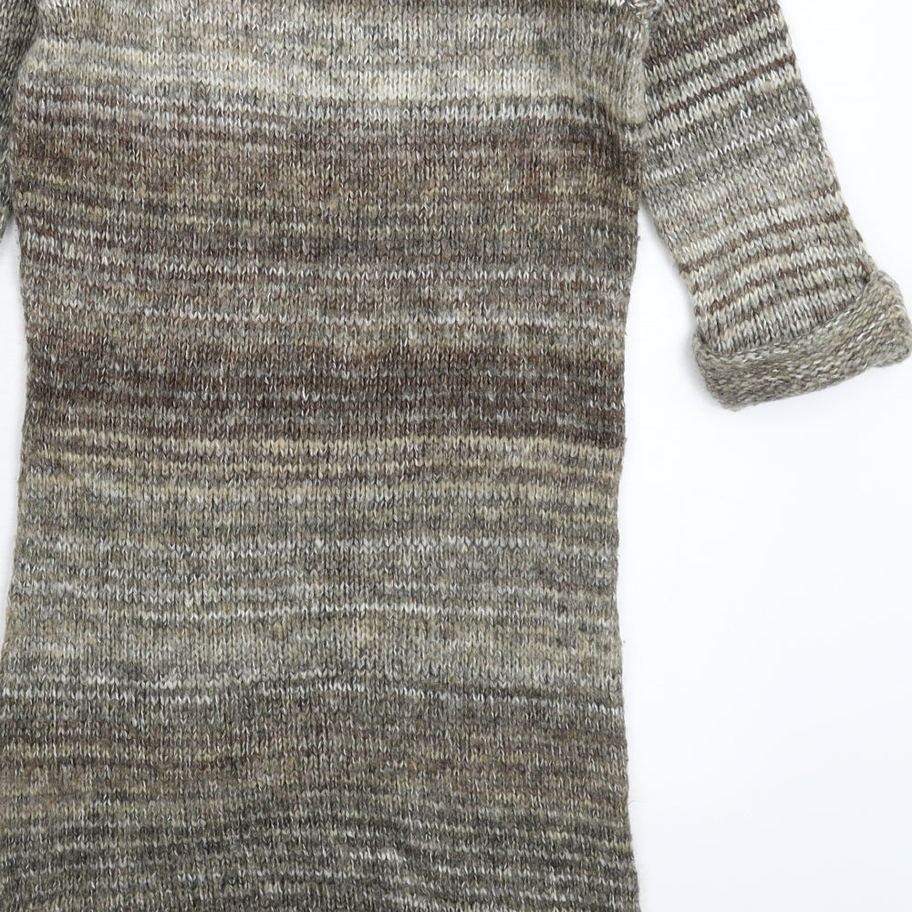 F&F Womens Grey Knit Pullover Jumper Size 8