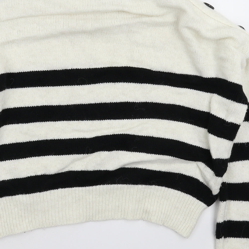 Primark Womens Multicoloured Striped Knit Pullover Jumper Size 6
