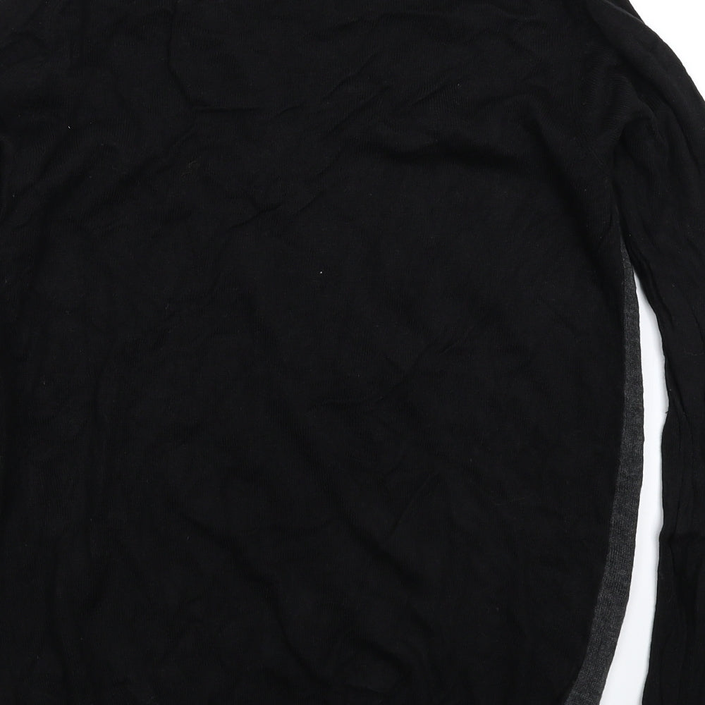 Red Herring Mens Black Knit Pullover Jumper Size M