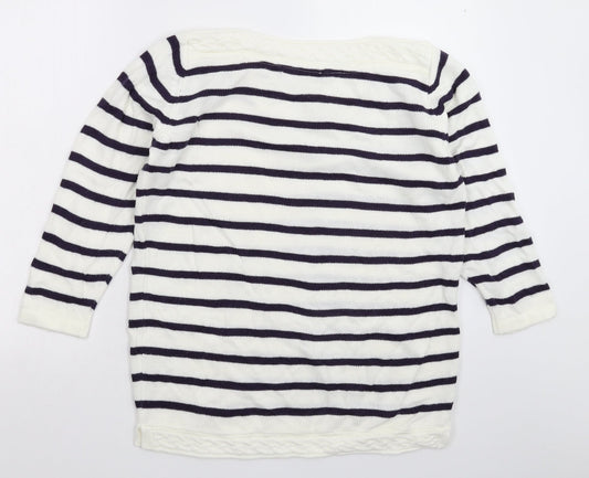 Womens UK Size 16 Isle White Pullover Jumper