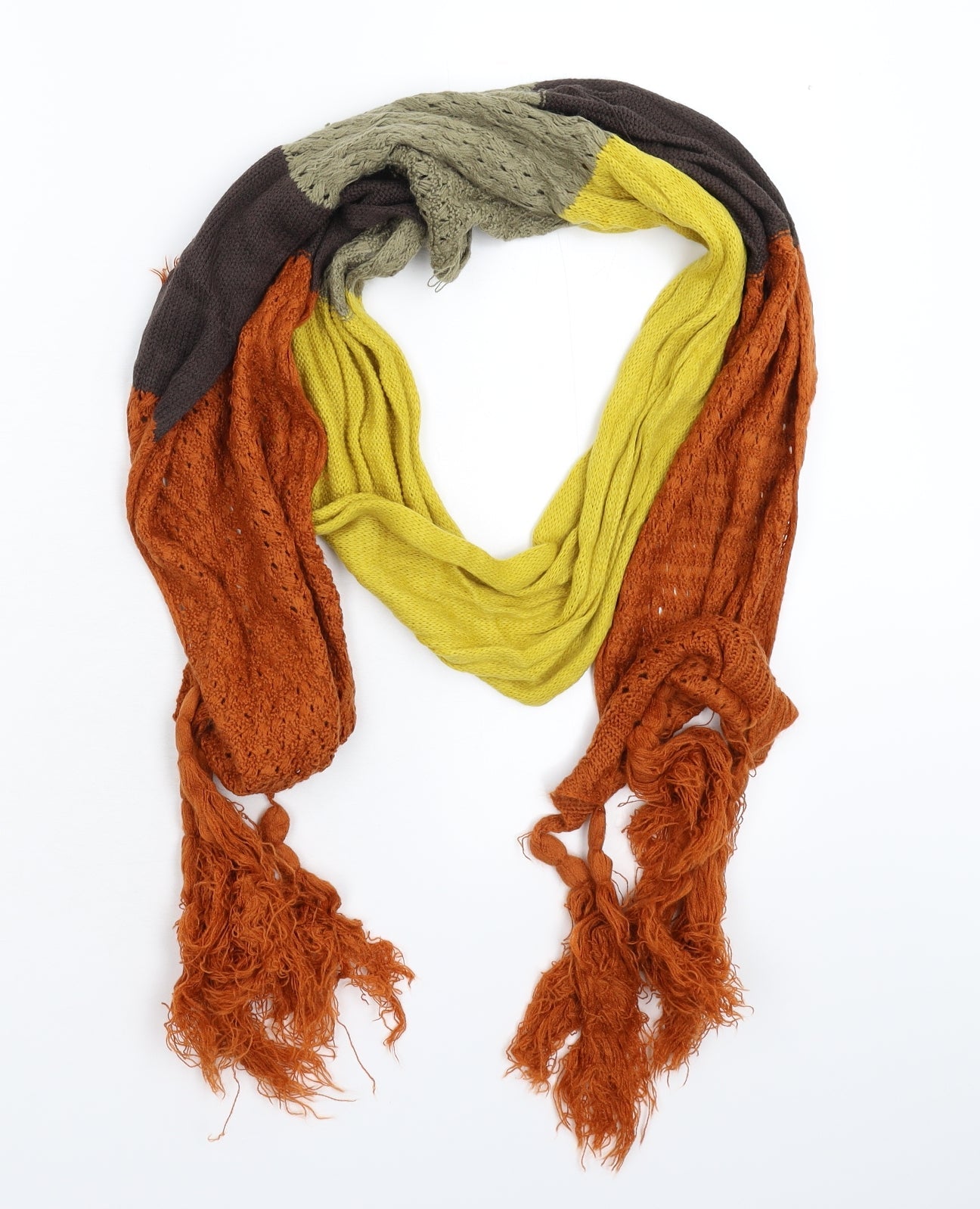 Preworn Womens Multicoloured Knit Scarf