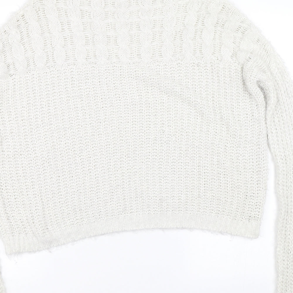 Womens UK Size 8 NEXT White Pullover Jumper