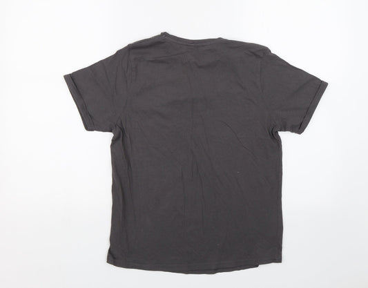 Womens UK Size S Preworn Grey Basic T-Shirt