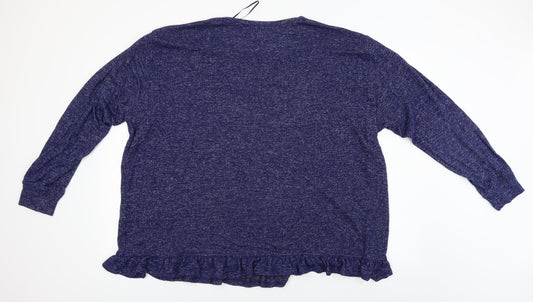 Womens UK Size 20 Time To Dream Blue Pullover Jumper