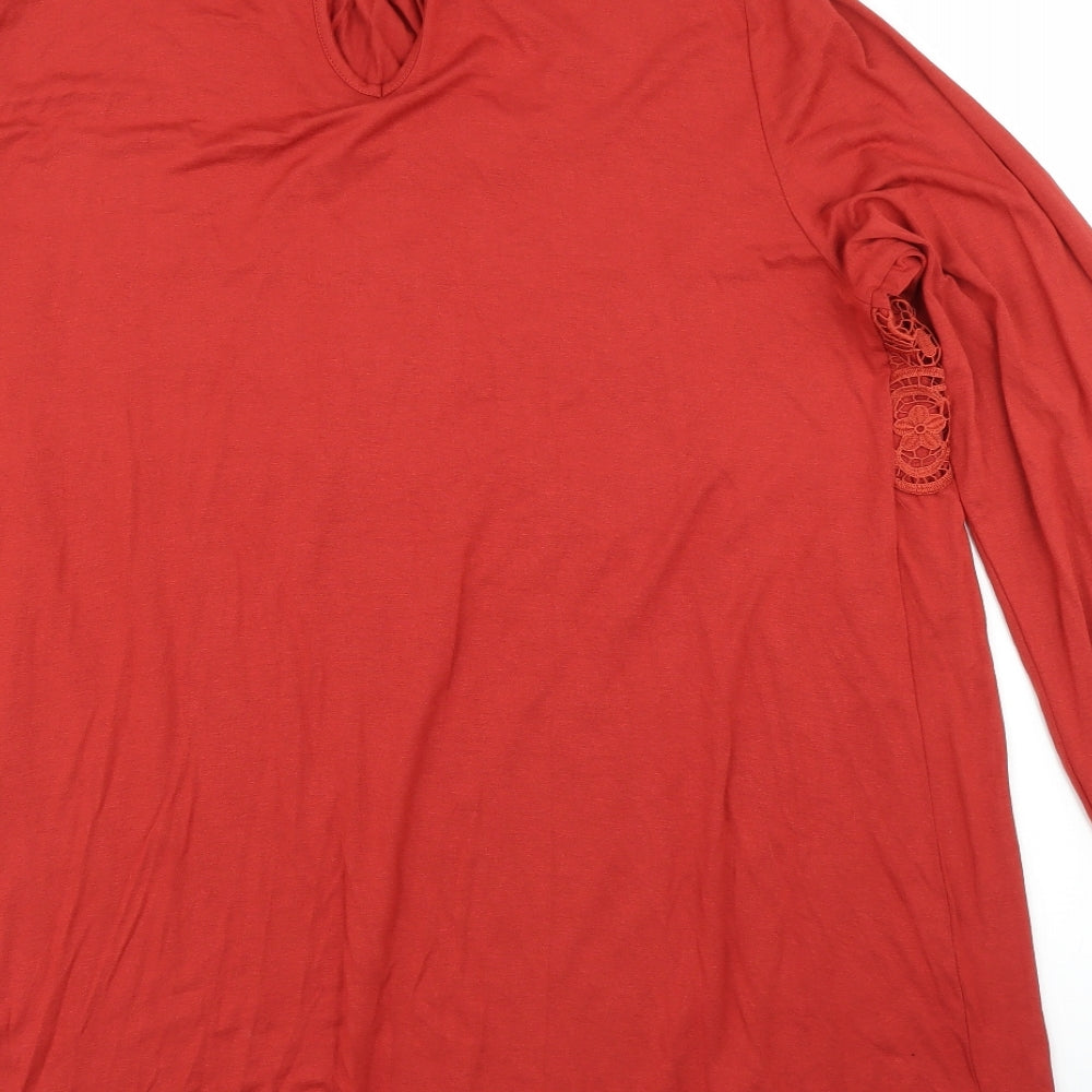Womens UK Size XL Body Flirt Orange Basic Blouse