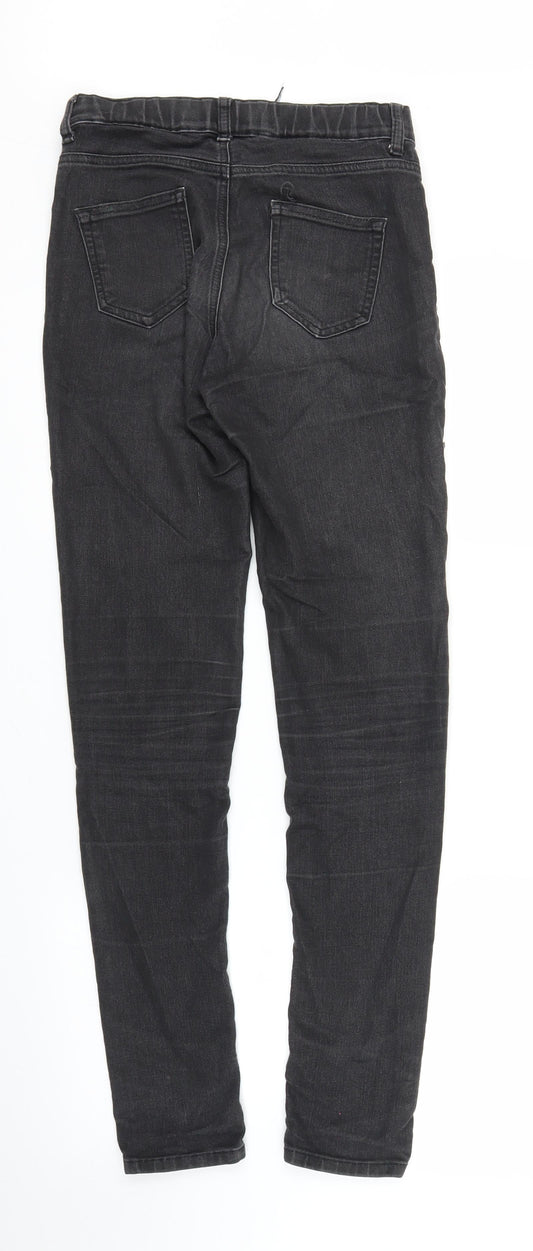 M&S Womens Black Denim Skinny Jeans Size 6 L27 in