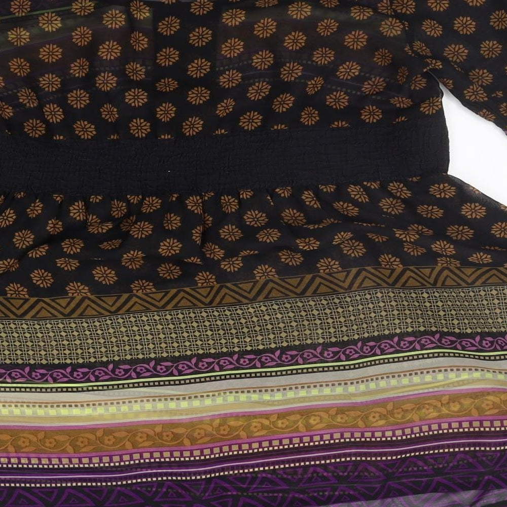 NEXT Womens Beige Geometric A-Line Size 12