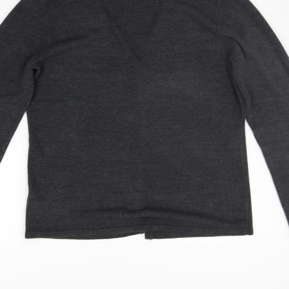 Womens UK Size 14 BHS Grey Cardigan Jumper