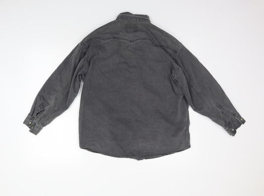 RL sportswear Mens Grey Button-Up Size M