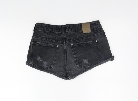 Pull&Bear Womens Grey   Cut-Off Shorts Size 8