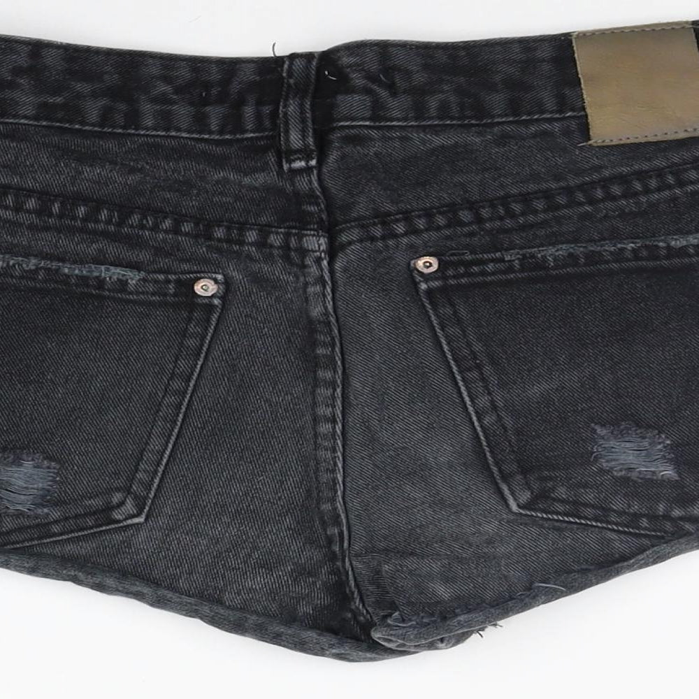 Pull&Bear Womens Grey Cut-Off Shorts Size 8