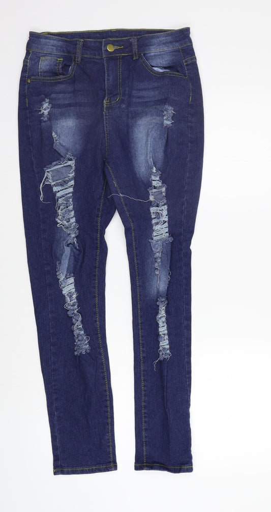SHEIN Womens Blue Straight Jeans Size 26 in L26 in