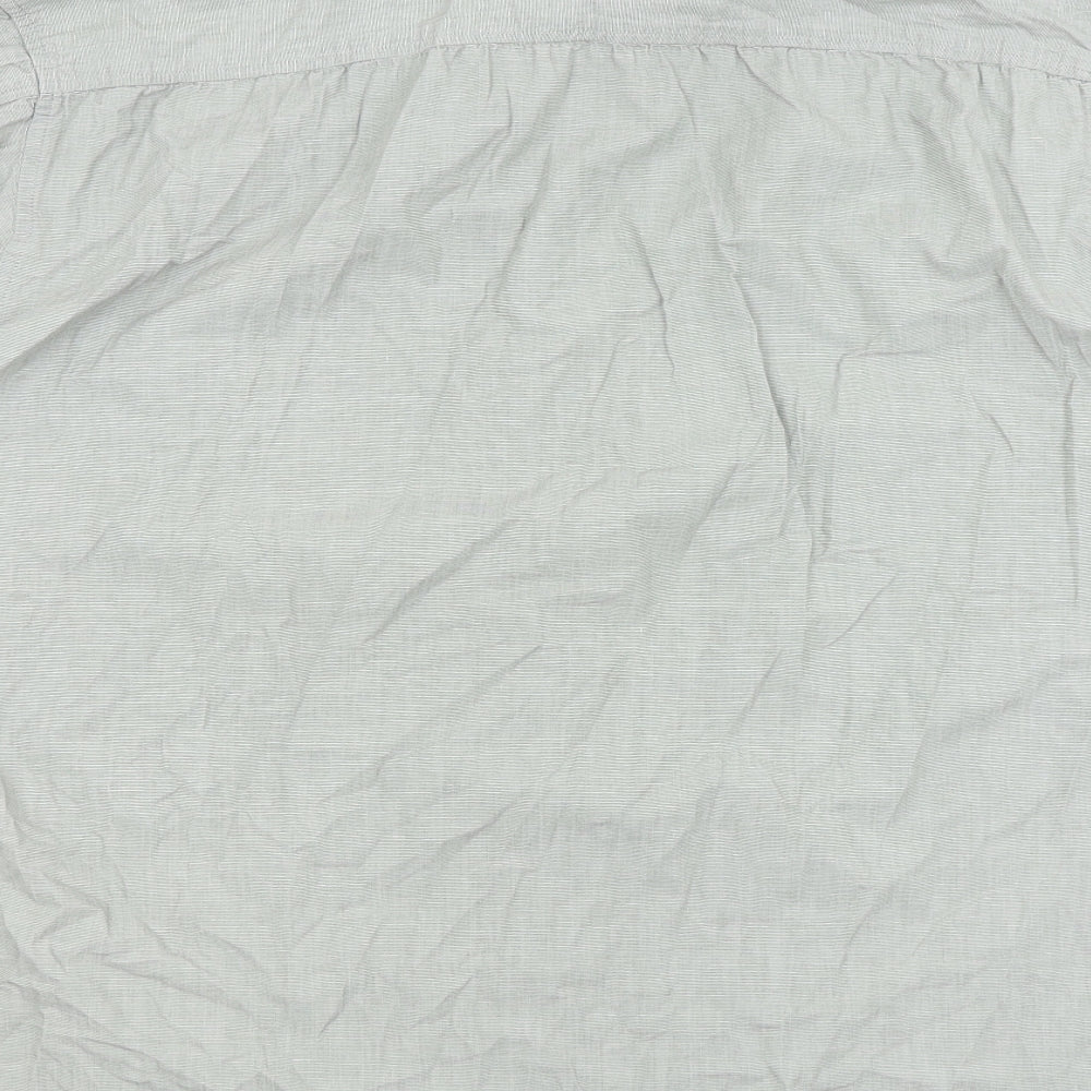 George Mens Green Button-Up Size L