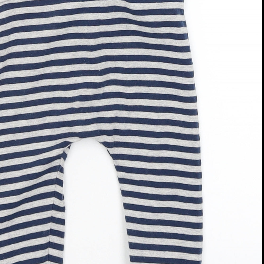 NEXT Baby Grey Striped Jogger Trousers Size 6-9 Months
