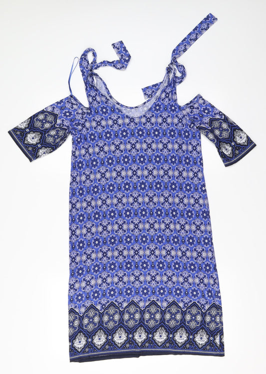 George Womens Blue Geometric Shift Size 8