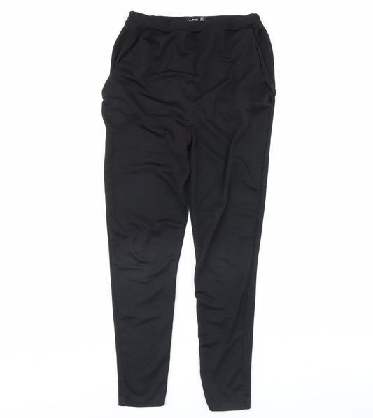 Womens UK Size 8 Boohoo Regular Fit Dress Pants Black Trousers