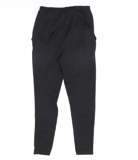 Womens UK Size 8 Boohoo Regular Fit Dress Pants Black Trousers
