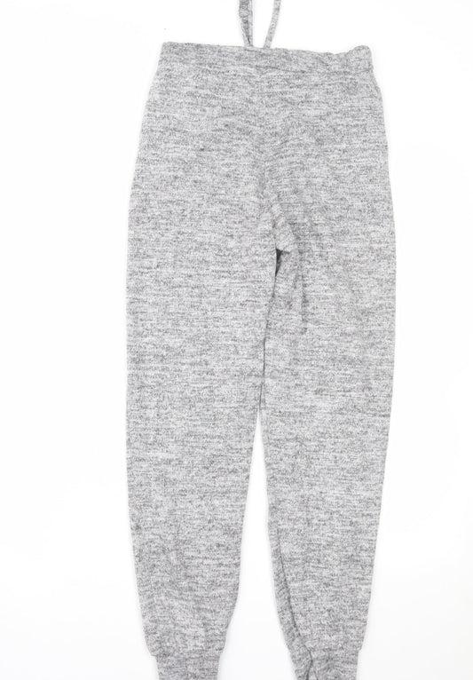 Womens UK Size 8 PRETTYLITTLETHING Regular Fit Snow Pants Grey Trousers