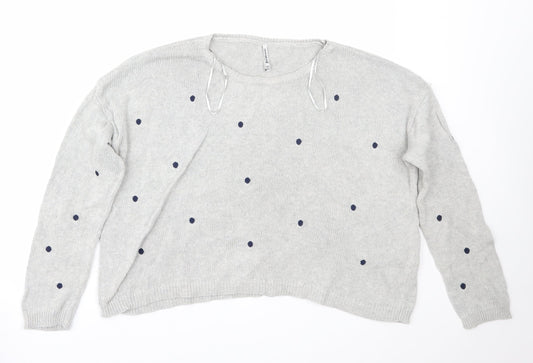 Womens UK Size M Stradivarius Grey Pullover Jumper