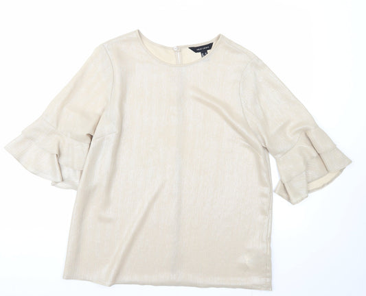 Newlook Womens Gold Basic Blouse Size 10