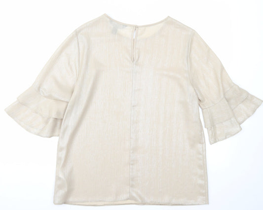 Newlook Womens Gold Basic Blouse Size 10