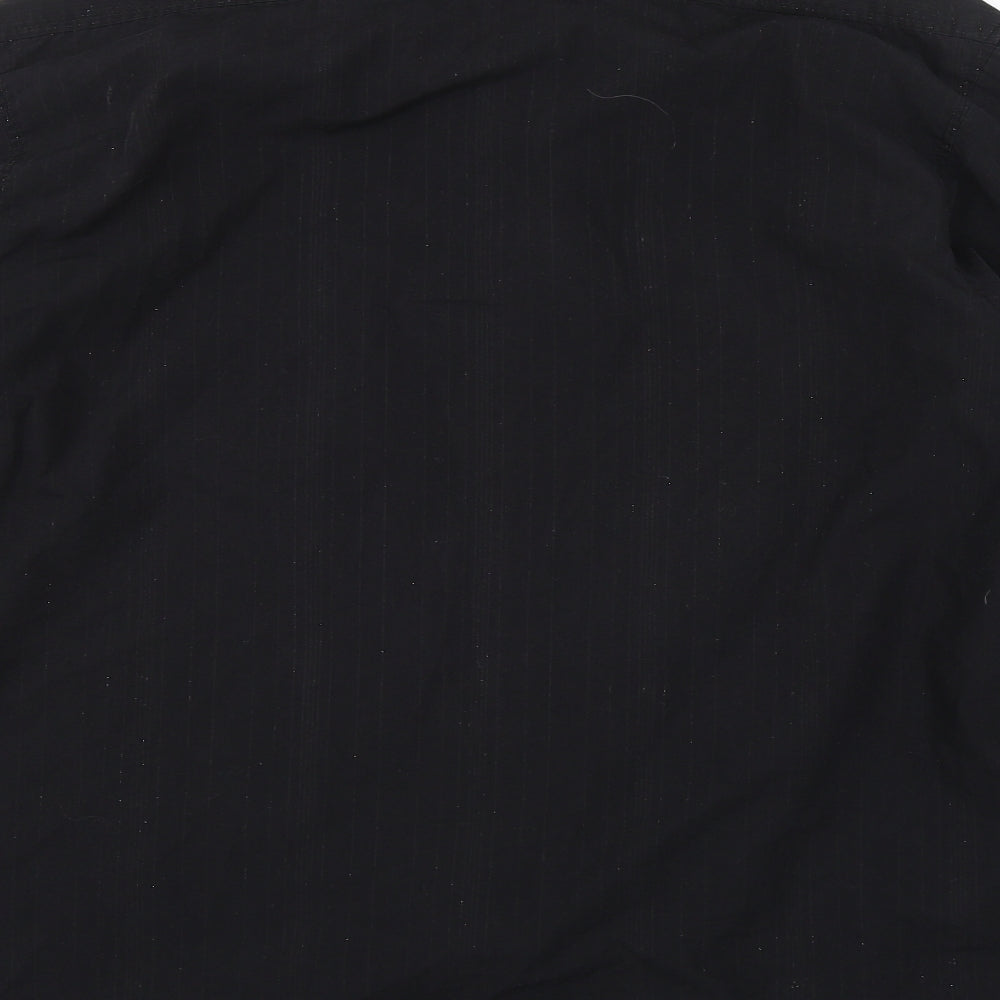 George Mens Black Button-Up Size L