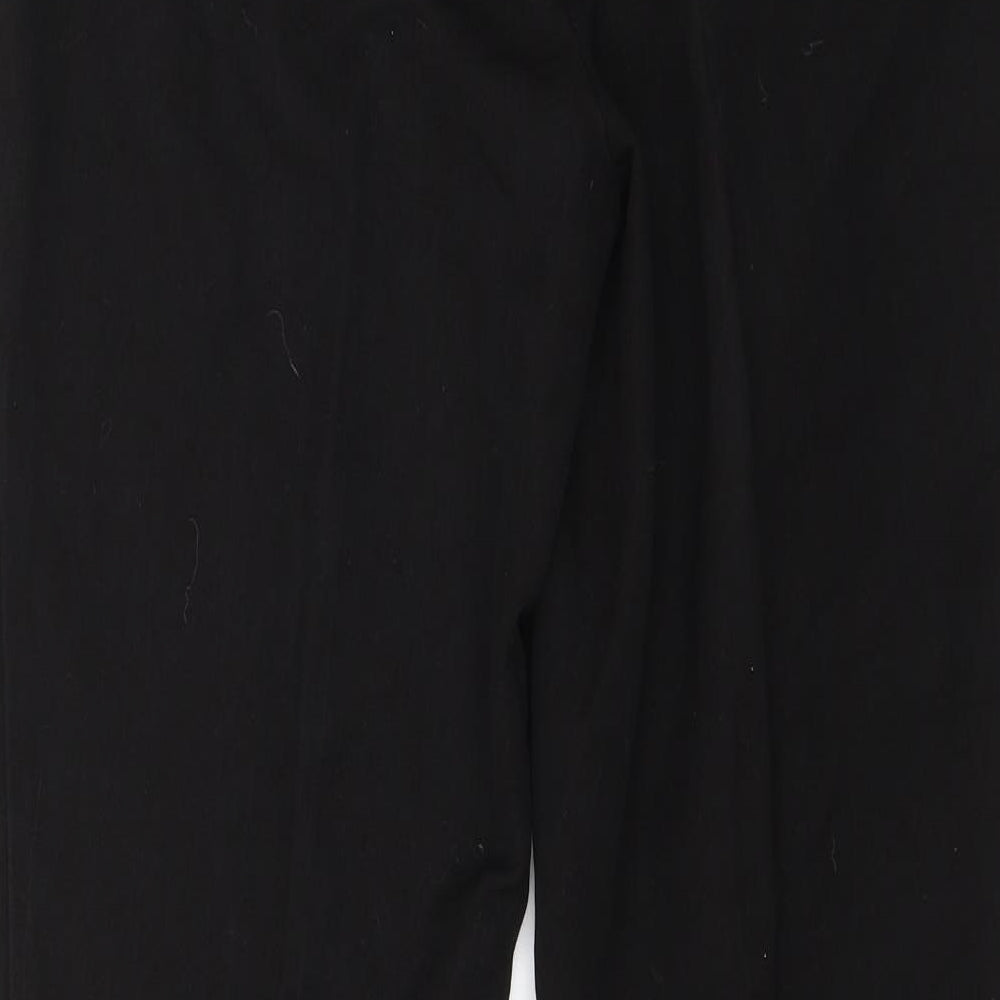 Womens UK Size 12 Papaya Regular Fit Dress Pants Black Trousers