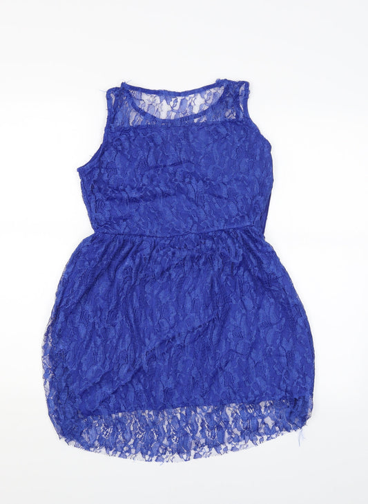 Preworn Womens Blue T-Shirt Dress Size M