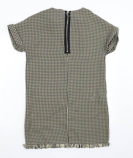 Primark Womens Brown Houndstooth Shift Size 10