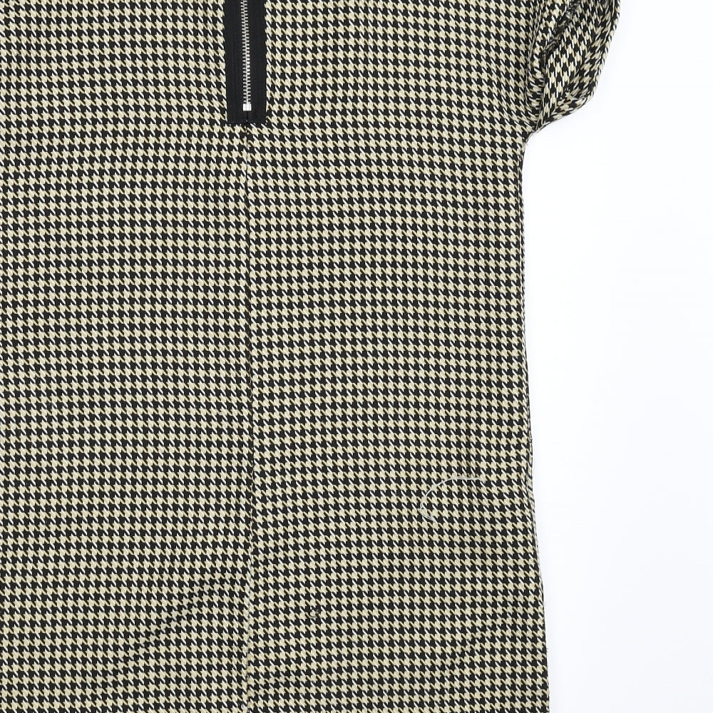 Primark Womens Brown Houndstooth Shift Size 10