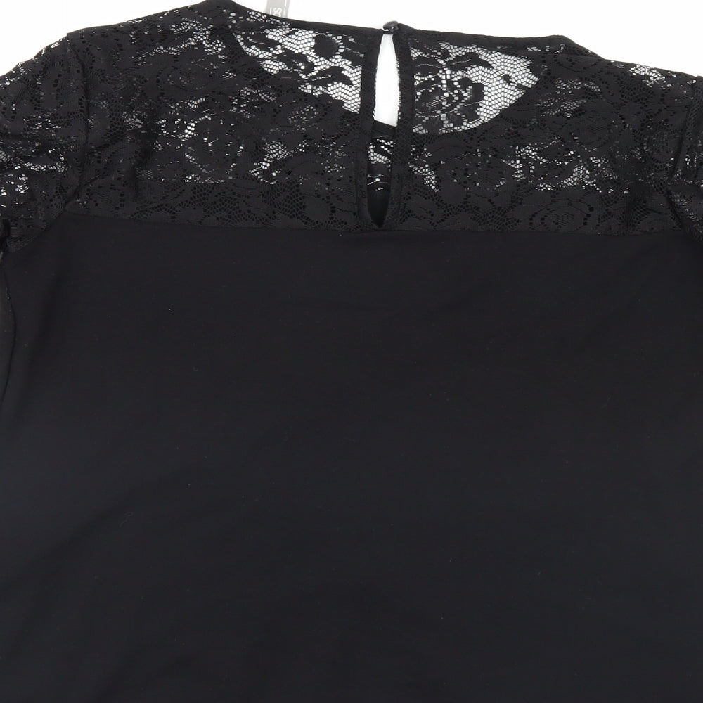 Womens UK Size 10 ASOS Black Basic Blouse