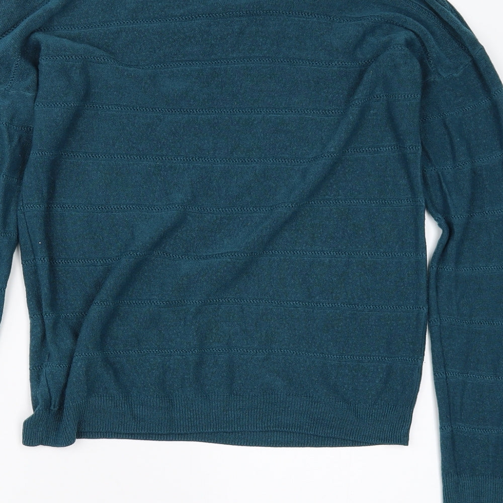 Womens UK Size S Jaqueline de Yong Blue Pullover Jumper