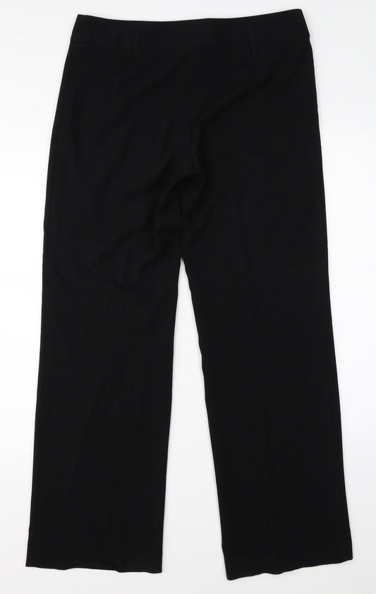 Womens UK Size 12 NEXT Regular Fit Dress Pants Black Trousers