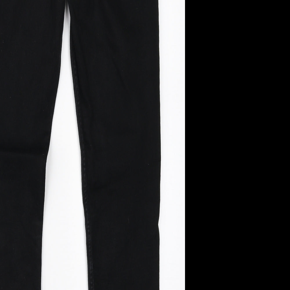 Mens UK Size 27 in Preworn Regular Fit Skinny Black Jeans