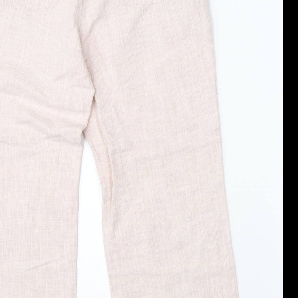 Womens UK Size 30 in Preworn Regular Fit Cropped Pink Trousers