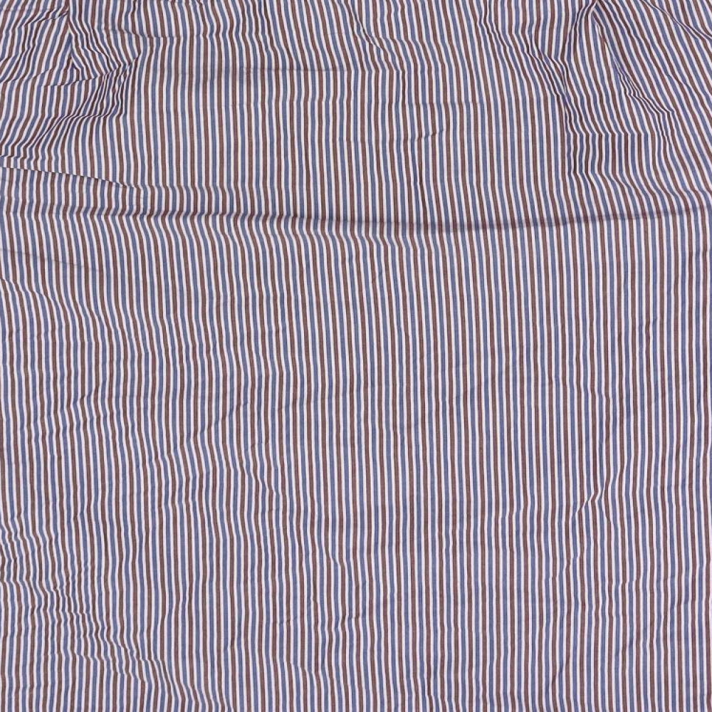 Taylor & Wright Mens Blue Striped Button-Up Size L