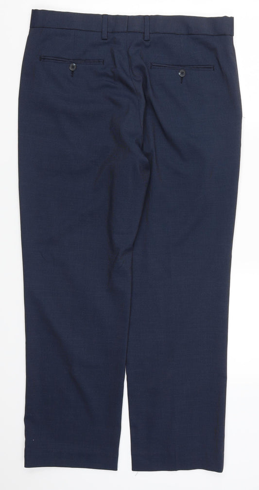 F&F Mens Blue Trousers Size 34 L29 in