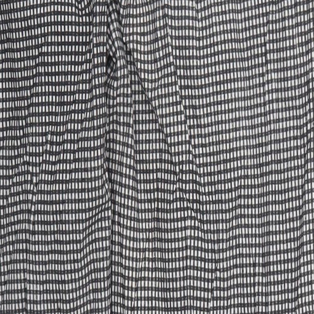 New Look Womens Grey Check Trousers Size 14 L27 in