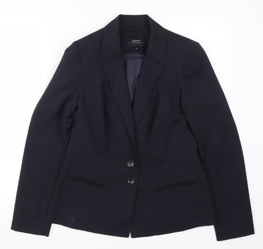 Womens UK Size 10 Papaya Regular Blue Suit Jacket
