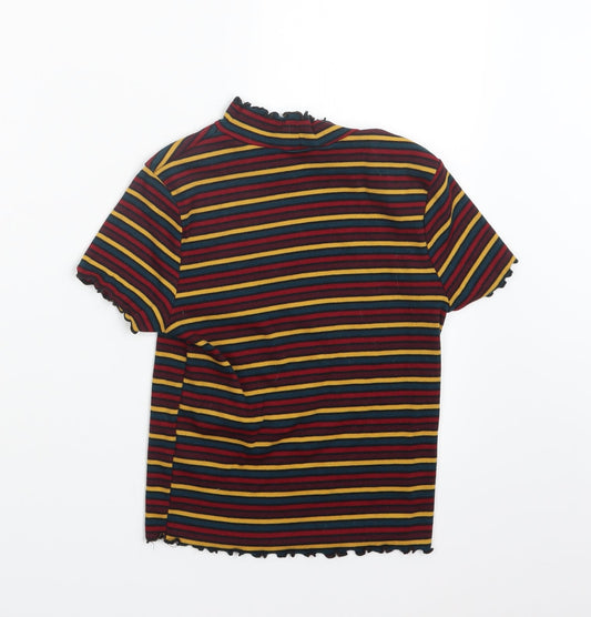 Primark Womens Red Striped Pullover Jumper Size 6