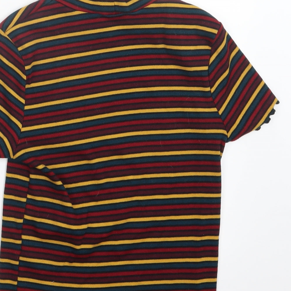 Primark Womens Red Striped Pullover Jumper Size 6