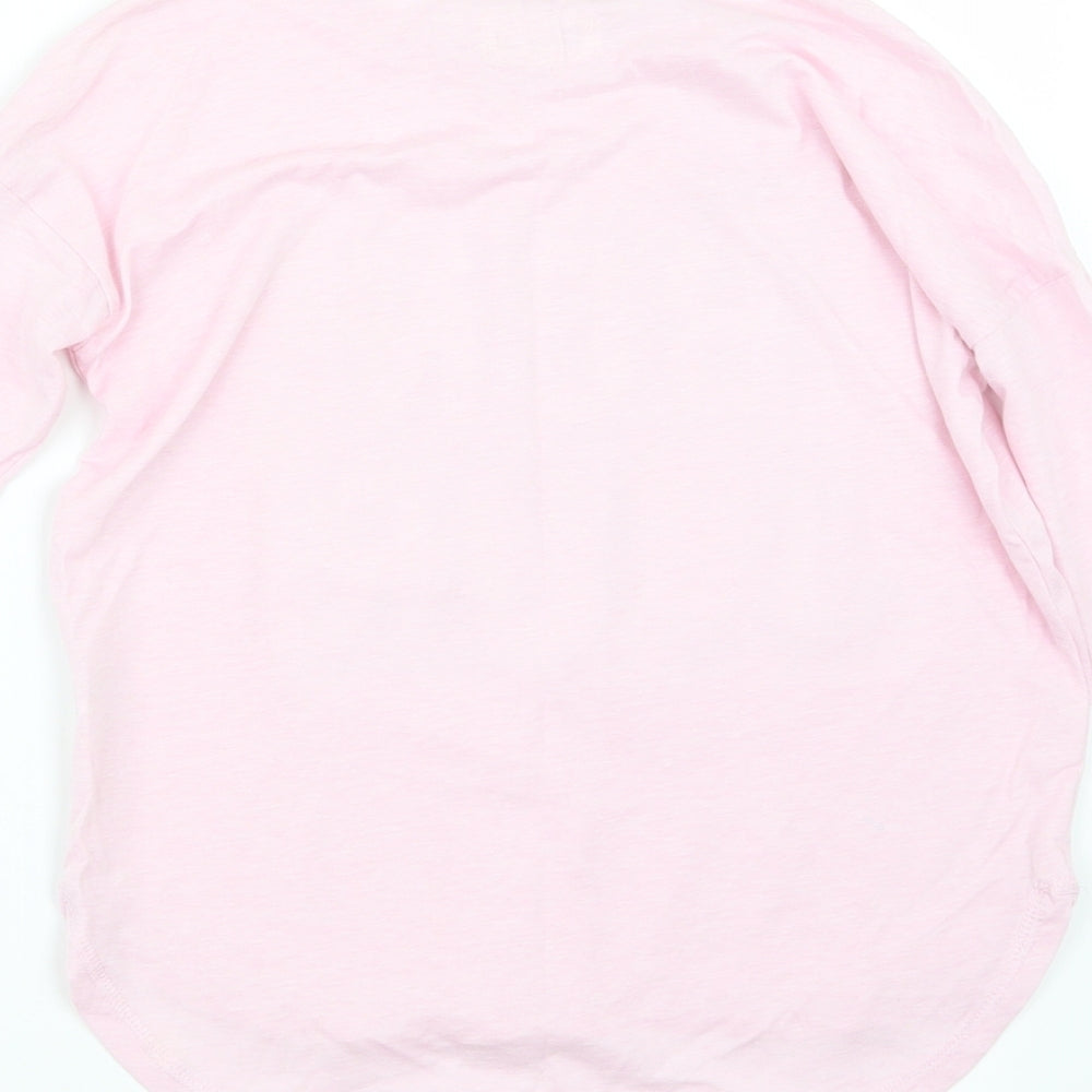 Gap Girls Pink Basic T-Shirt Size 8 Years - Beauty and the Beast