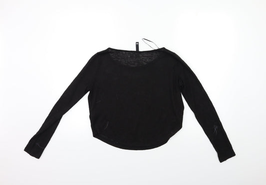 Womens UK Size XS H&M Black Pullover Jumper