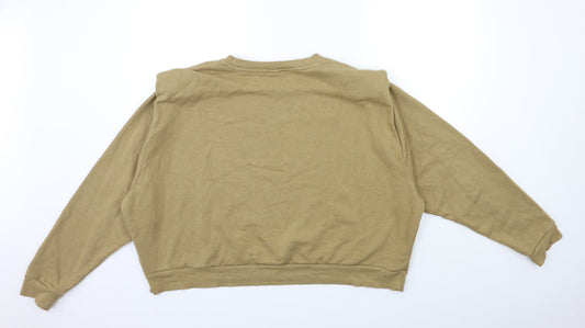 H&M Womens Brown Pullover Sweatshirt Size XL - Padded Shoulders