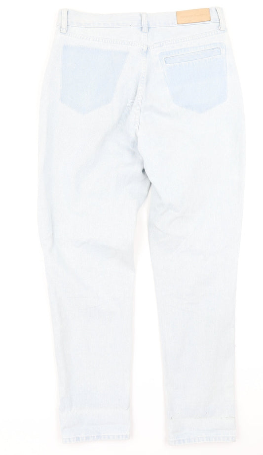 Womens UK Size 10 Topshop Regular Fit Mom Blue Jeans