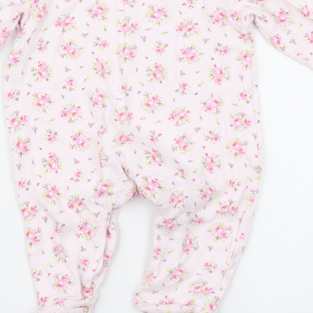 Bebe Bonito Girls Pink Floral Babygrow One-Piece Size 3-6 Months