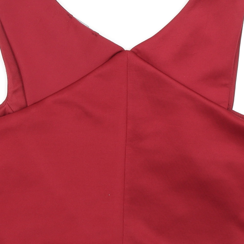 Womens UK Size 12 New Look Red Cropped Tank